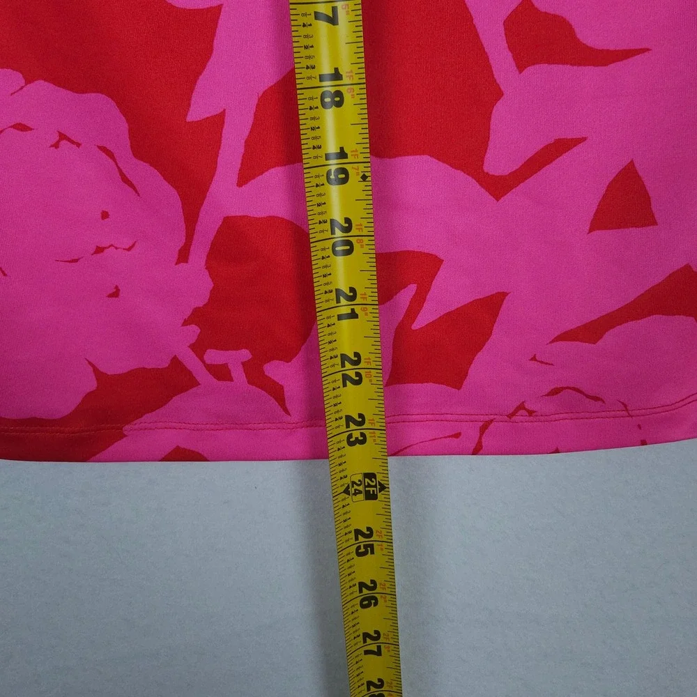 Vineyard Vines Rash Guard Swim Shirt Womens Small Pink Red‎ Floral Boatneck Sun